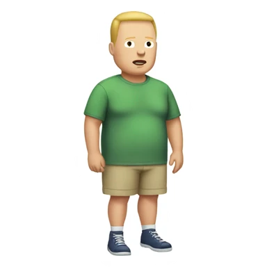 bobby hill from king of the hill wearing shorts sticker