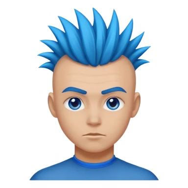 extreme mohawk person sticker