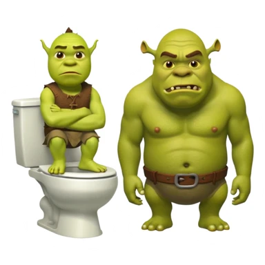 SKIBIDI toilet as Shrek  sticker