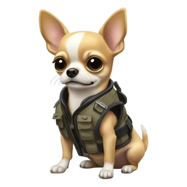 Chihuahua  wearing suicide vest￼ sticker