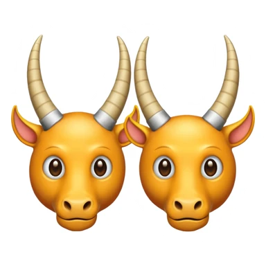 a pair of horns, isolated sticker
