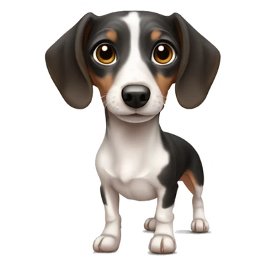 shorthair dachshund piebald sticker