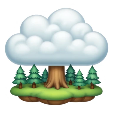 Dream cloud with forest inside sticker