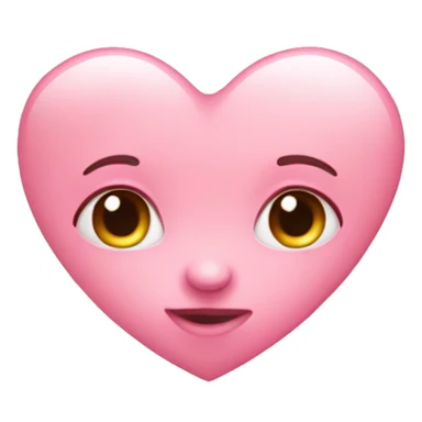 baby pink love heart sticker