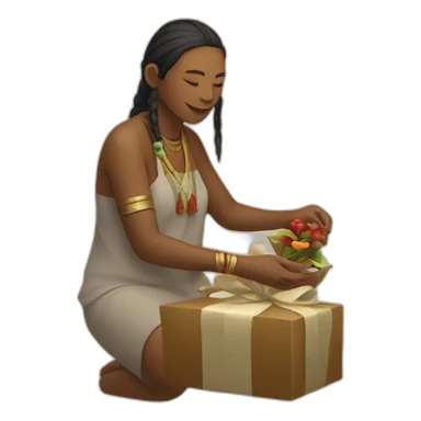 Yautja making a gift sticker