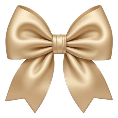 Beige bow sticker