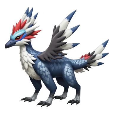 Silvally-Nargacuga-Trico--fusion-animal-hybrid-creature, full body sticker