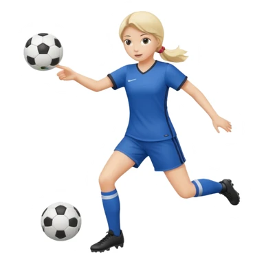 Girl Shooting a soccer ball sticker