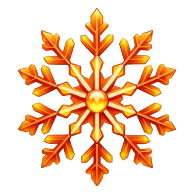 a fiery snowflake that is ignited sticker