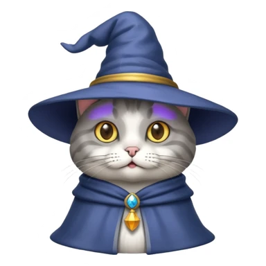 Cat being a wisard sticker