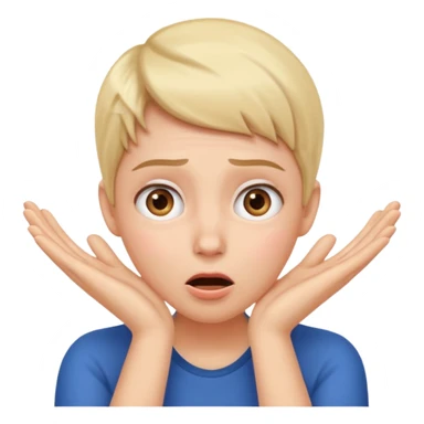 Surprised face with hands on cheeks sticker