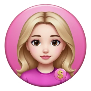 Sabrina Carpenter pink coin sticker