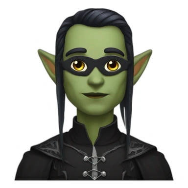 Goth fantasy elf male sticker