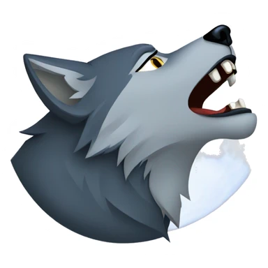 wolf howling at moon sticker