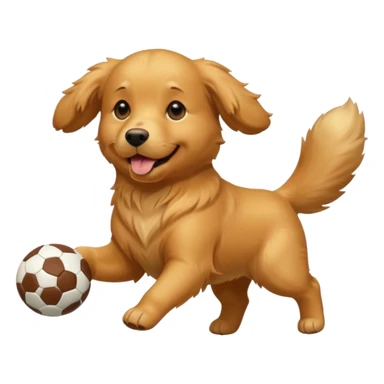 Un chien qui fait du football sticker