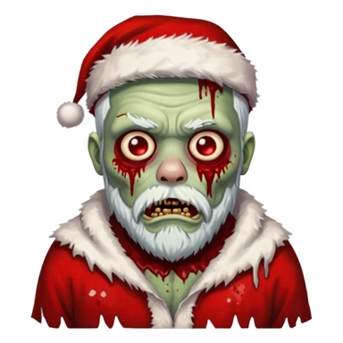 zombi santa sticker