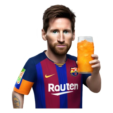 Messi drinks fanta sticker