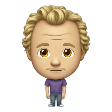 Heath Ledger cartoon wearing tee sticker