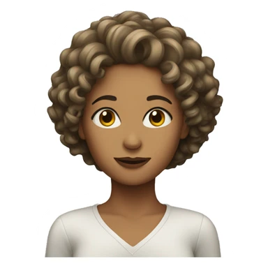a woman wit curly hair  sticker