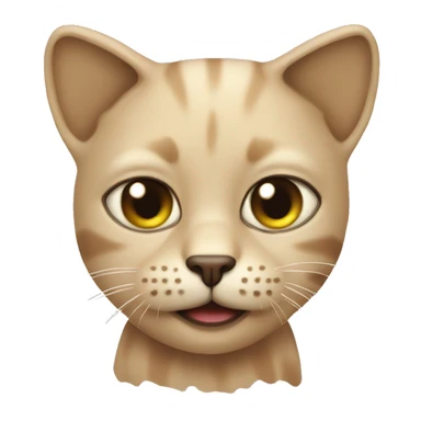 chickpea beige man thing  crazy cat sticker