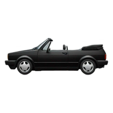 Vw golf 1 cabrio in black paint sticker