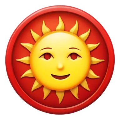 A sun inside a forbidden sign sticker