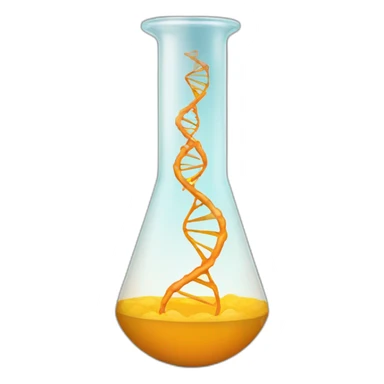 beaker with dna molecule  sticker