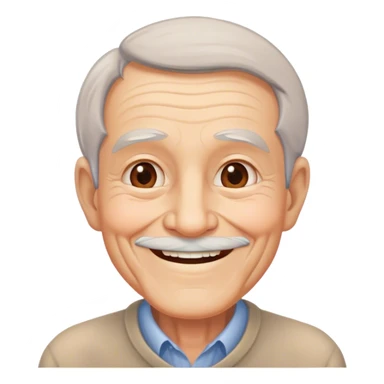 smiling old man portrait sticker