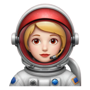 red glitter astronaut sticker