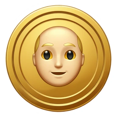 Single gold coin sticker