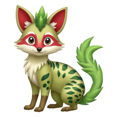Virizion-Aurora-Genet-Amaura-Shaymin-hybrid-creature (full body) sticker