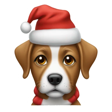 dog in a christmas outfit sticker