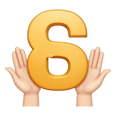 Make the letter S with emoji hands sticker