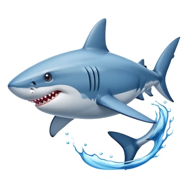 Shark wearing blue Nike shoes sticker