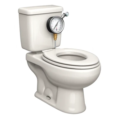 toilet with pressure gauge sticker