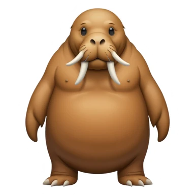 full body walrus sticker