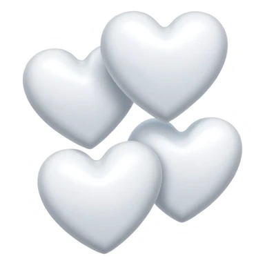 Fresh White hearts floating in the air sticker