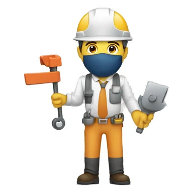 Ingeniero industrial realizando trabajos sticker