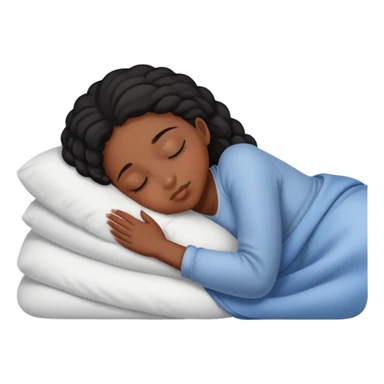 Menina negra dormindo sticker