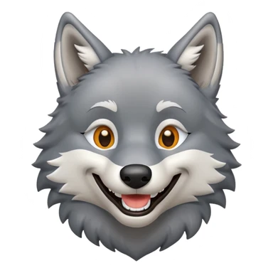 happy wolf sticker