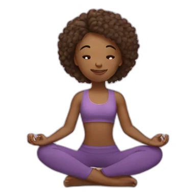 Girl yoga sticker