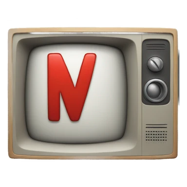 A TV with a red letter N sticker