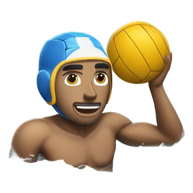 man playing waterpolo sticker