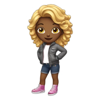 superstar girl sticker