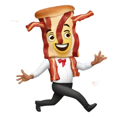 Dancing pieces of bacon  sticker