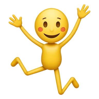 yellow cute sinmple, stickman sticker