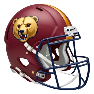 Washington commanders, football helmet facing Chicago Bears football helmet sticker