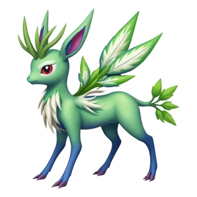 Xerneas-Celebi-Shaymin-Virizion-Fakémon-Pokémon-fusion-creature (full body) sticker