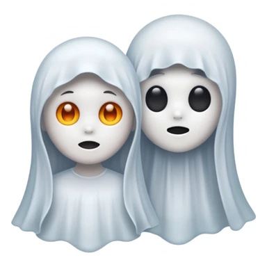 Cute ghost together his ghost girlfriend  sticker