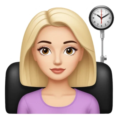 lady is relaxing (lash and brows salon) sticker